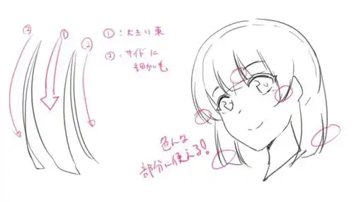 教你怎么画漫画人物的头发动漫人物头发的图文教程