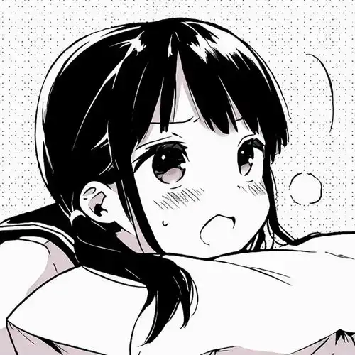 一组黑白漫画风女头