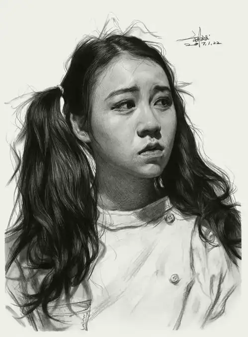 每年画700幅头像,画了17年,80后写实素描,让60后冷军赞不绝口