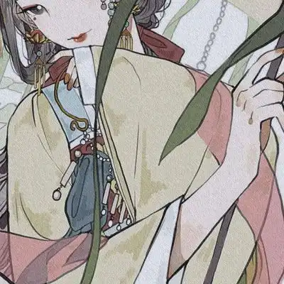 红色系列女生头像动漫古