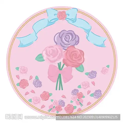 卡通玫瑰设计图花边花纹