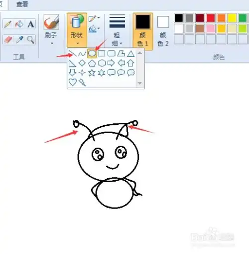 卡通小蜜蜂简笔画画图工具
