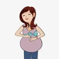 一家四口怀孕卡通头像亭
