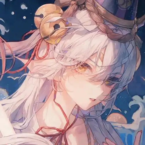 动漫女头蓝色系手绘女生头像壁纸