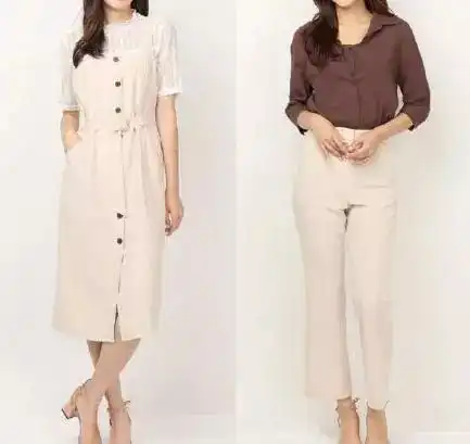 素净简洁的通勤装穿搭,韩系甜美半身裙能让你更亮眼