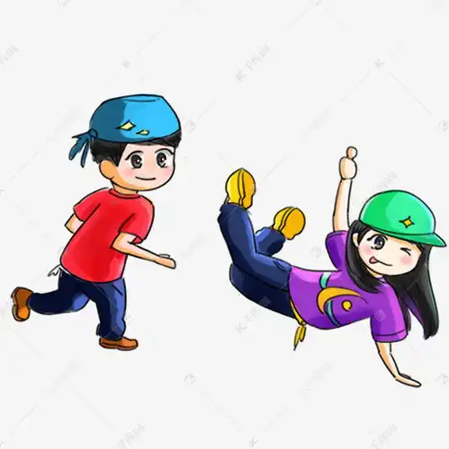 街舞社团招新卡通手绘q版素材图片免费下载千库网