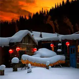 黑龙江牡丹江雪乡2日1晚跟团游雪乡大门票景区倒站车二人转秃顶子山大雪谷忽汗河使鹿部落或梦幻家园或狗拉雪橇三选一