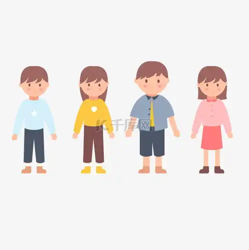 站一排的小朋友素材图片免费下载千库网