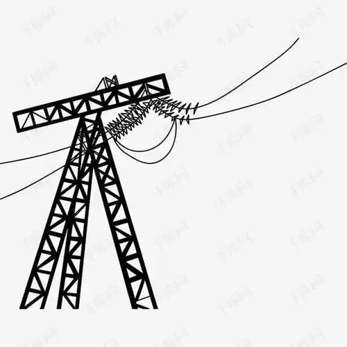 黑色手绘高压电线塔素材图片免费下载高清png千库网图片编号9586947