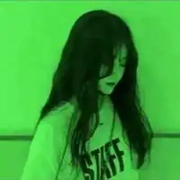 绿系女生头像背影图片微