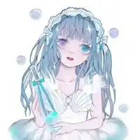 动漫女生头像唯美蓝白浅蓝色系动漫女生头像