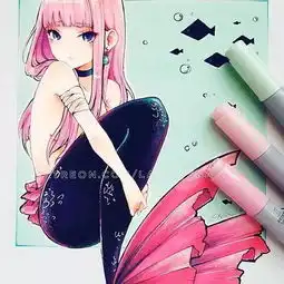 90后美女的小清新动漫手绘,不能错过