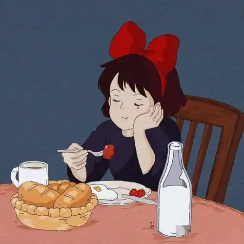 小魔女的卡通头像美食
