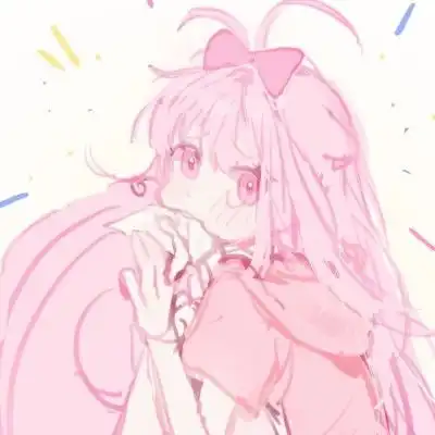 粉色系动漫女生头像