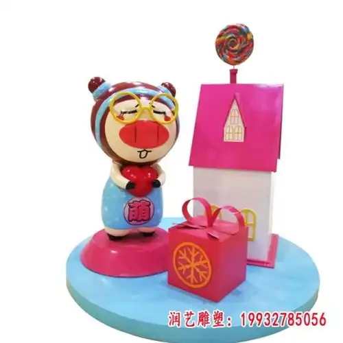 大型玻璃钢卡通猪雕塑宣城玻璃钢雕塑卡通猪订制