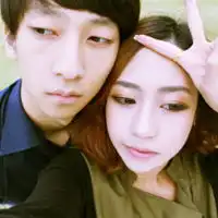 因为喜欢的韩系情侣一对qq头像
