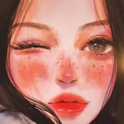 落日弥漫的橘,天边透亮的星唯美插画风动漫女头小众头像